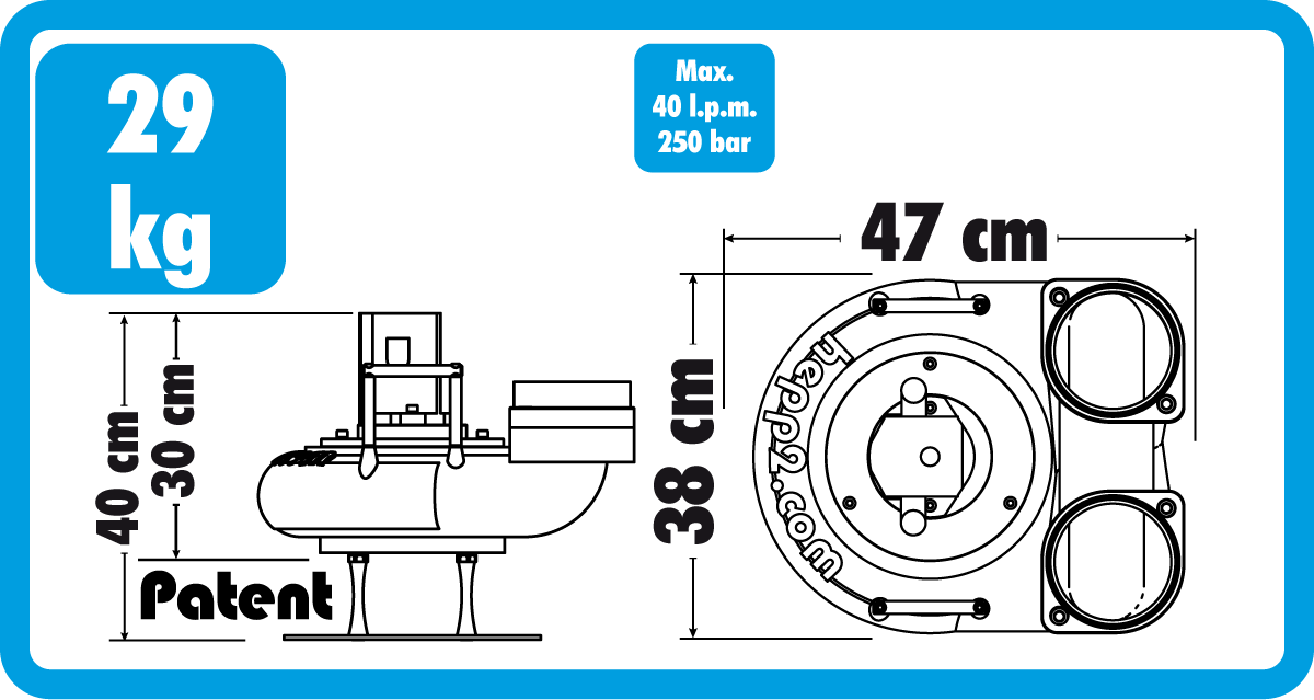 Dimensions and Weight of Hepp2 5-Inch Dual Submersible Pump